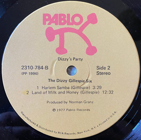 The Dizzy Gillespie 6 : Dizzy's Party (LP, Album, Ind)