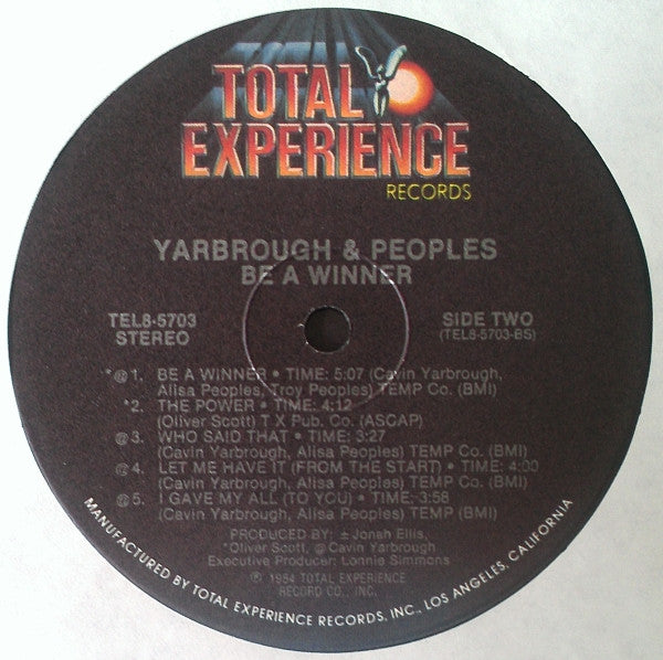 Yarbrough & Peoples : Be A Winner (LP, Album)
