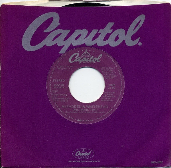 McFadden & Whitehead : One More Time / The Best Of Me (7", Single)