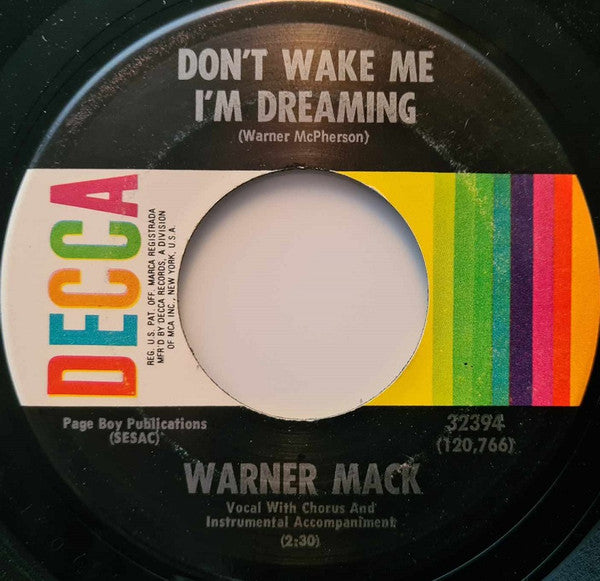 Warner Mack : Don't Wake Me I'm Dreaming / When The Walls Come Tumbling Down (7", Single)