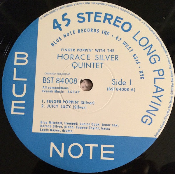 The Horace Silver Quintet : Finger Poppin' With The Horace Silver Quintet (2x12", Album, Ltd, Num, RE, RM, Gat)