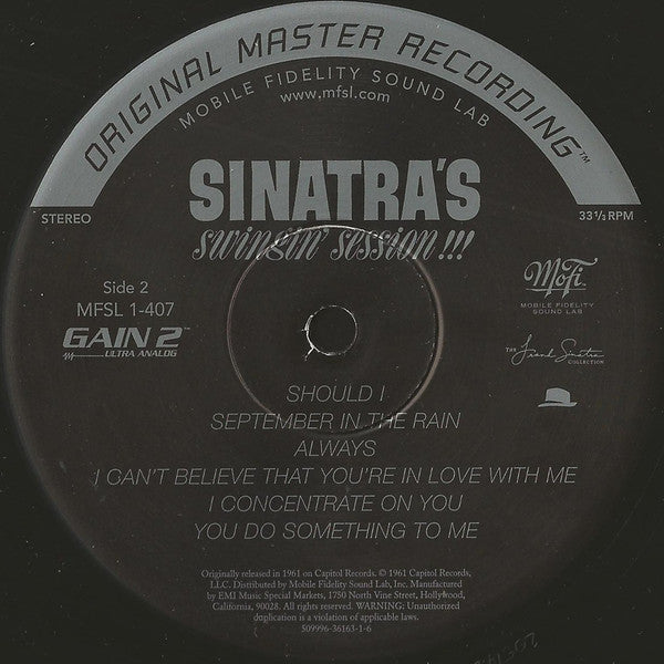 Frank Sinatra : Sinatra's Swingin' Session!!! (LP, Album, Ltd, Num, RE, RM, 180)
