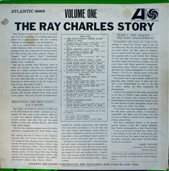 Ray Charles : The Ray Charles Story (Volume One) (LP, Comp, Mono)