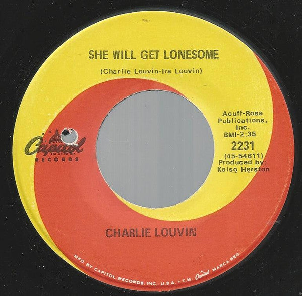 Charlie Louvin : She Will Get Lonesome  / Hey Daddy (7", Single)