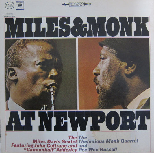 The Miles Davis Sextet & The Thelonious Monk Quartet : Miles & Monk At Newport (LP, Album, RE)