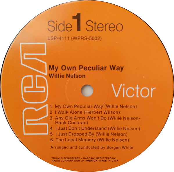Willie Nelson : My Own Peculiar Way (LP, Album, Ind)