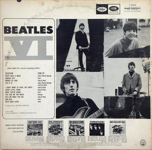 The Beatles : Beatles VI (LP, Album, Mono, Los)