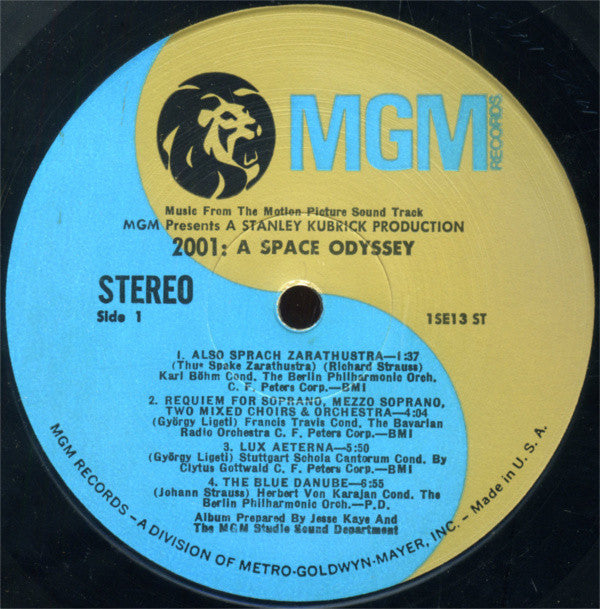 Various : 2001: A Space Odyssey (Music From The Motion Picture Sound Track) (LP, Album, MGM)