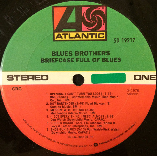The Blues Brothers : Briefcase Full Of Blues (LP, Album, Club)