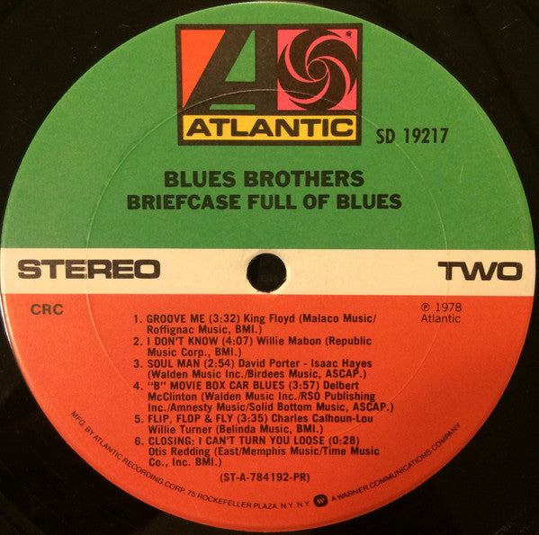 The Blues Brothers : Briefcase Full Of Blues (LP, Album, Club)