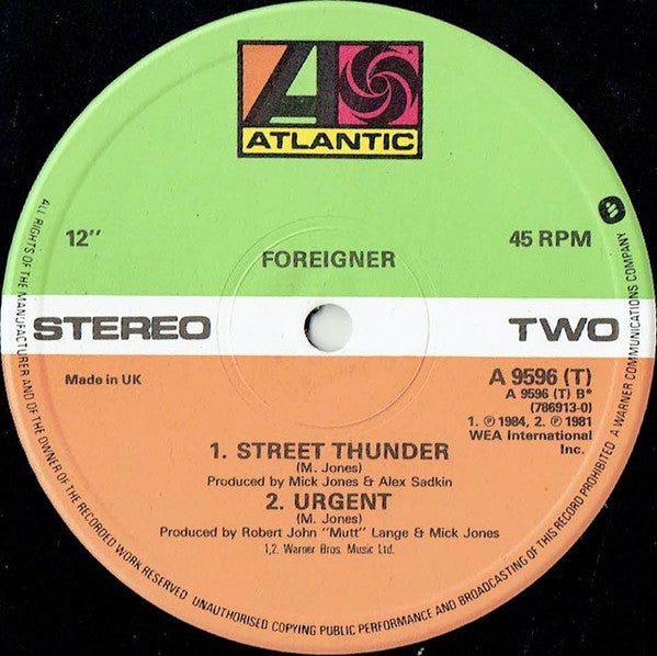 Foreigner : I Want To Know What Love Is (Extended Version) (12", Single, PRS)