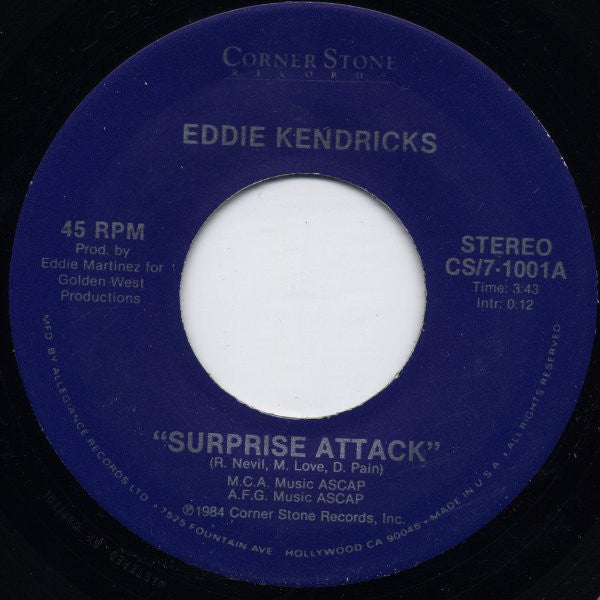 Eddie Kendricks : Surprise Attack (7")