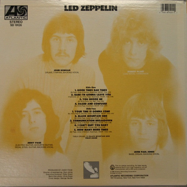 Led Zeppelin : Led Zeppelin (LP, Album, RE)