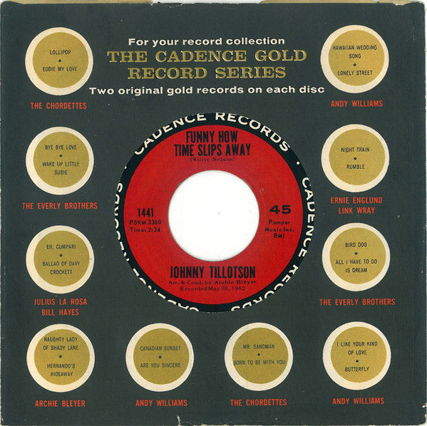 Johnny Tillotson : A Very Good Year For Girls / Funny How Time Slips Away (7", Single)