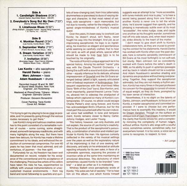 Lee Konitz Quartet* : The New York Album (LP, Album)