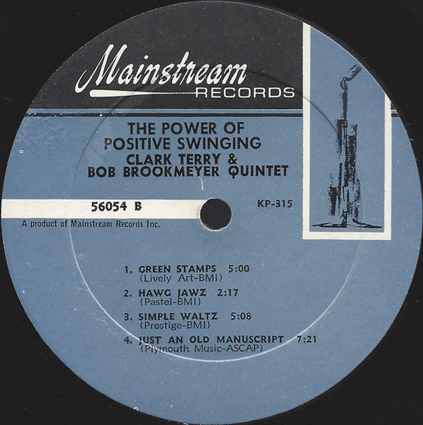 Clark Terry / Bob Brookmeyer Quintet : The Power Of Positive Swinging (LP, Album, Mono)