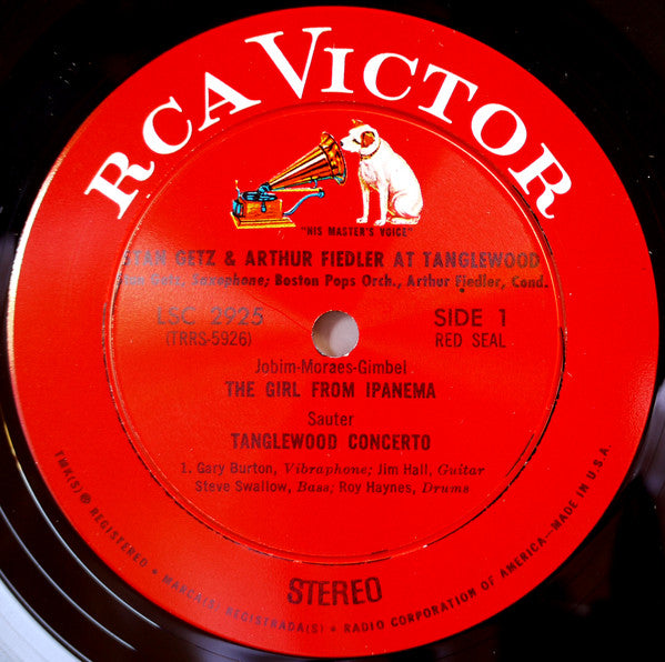 Stan Getz & Arthur Fiedler, Boston Pops Orchestra : Stan Getz & Arthur Fiedler At Tanglewood (LP, Album, Ind)