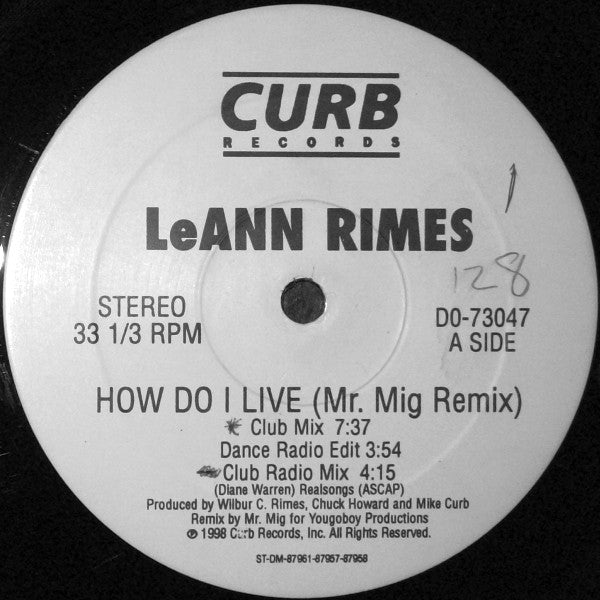 LeAnn Rimes : How Do I Live (Dance Mix) (12")