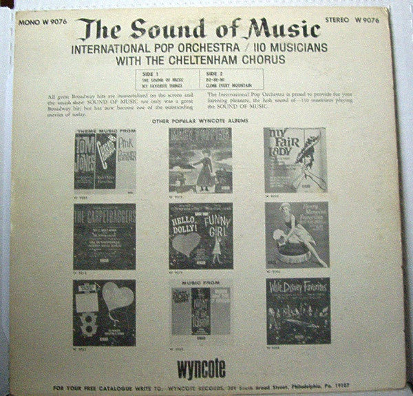 The International Pop Orchestra With The Cheltenham Chorus : The Sound Of Music (LP, Album)