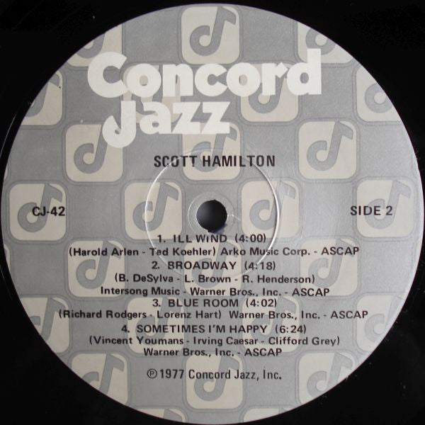 Scott Hamilton : Scott Hamilton Is A Good Wind Who Is Blowing Us No Ill (LP, Album, RE)
