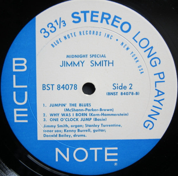 The Incredible Jimmy Smith* : Midnight Special (LP, Album, RE, NY )