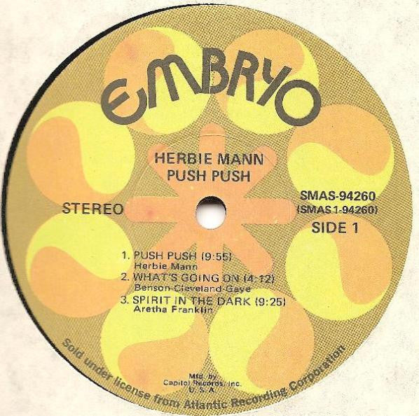 Herbie Mann : Push Push (LP, Album, Club)
