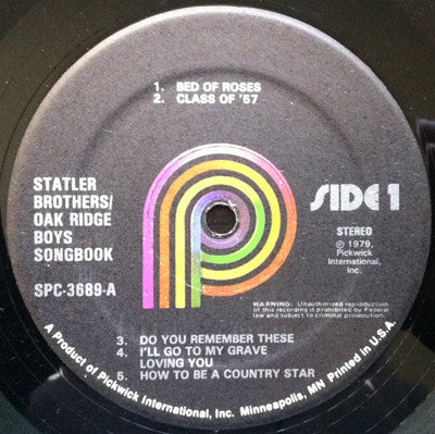 The Smokey Ridge Boys : Statler Brothers / Oak Ridge Boys Songbook (LP)