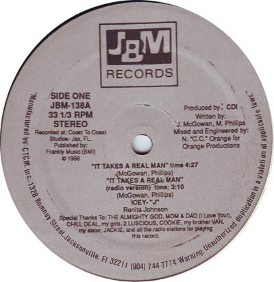Icey Jaye : It Takes A Real Man (12", Sil)
