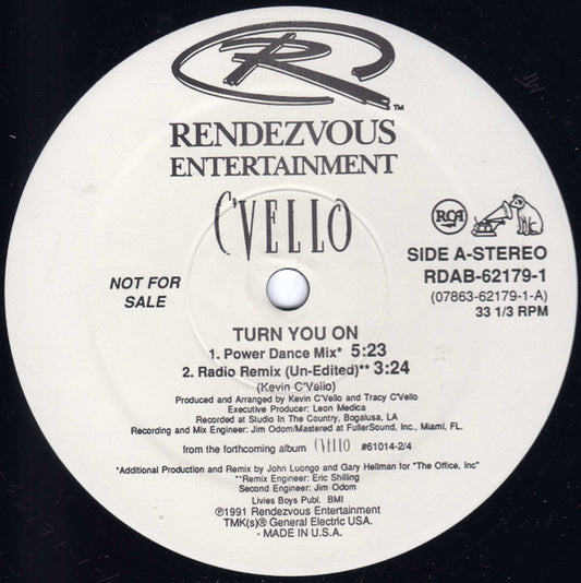 C'Vello : Turn You On (12", Promo)