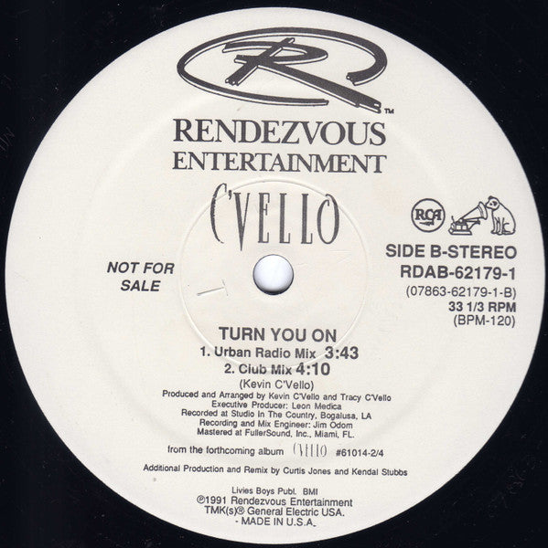 C'Vello : Turn You On (12", Promo)