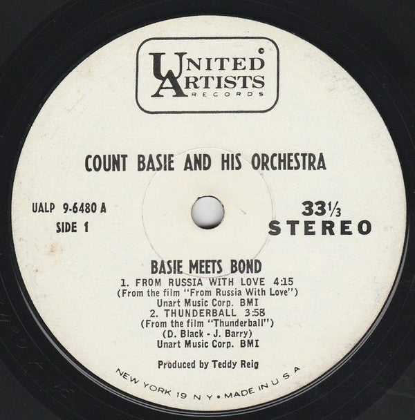 Count Basie And His Orchestra* : Basie Meets Bond (7", EP, Jukebox)