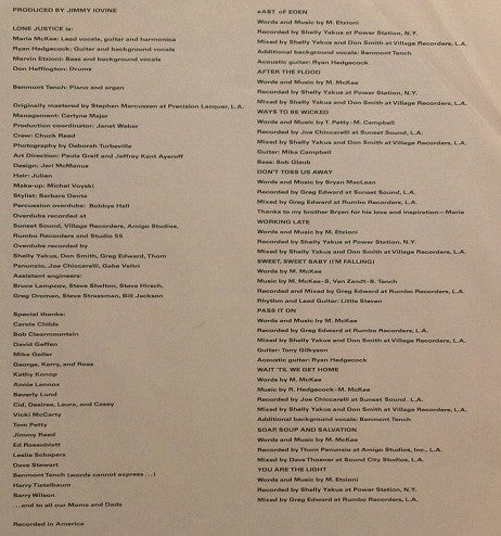 Lone Justice : Lone Justice (LP, Album, All)