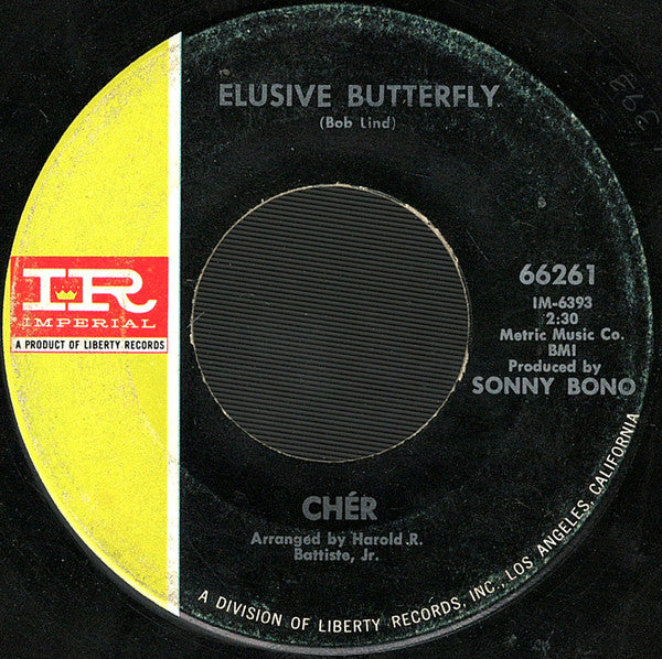 Cher : You Better Sit Down Kids / Elusive Butterfly (7", Single)