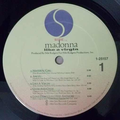 Madonna : Like A Virgin (LP, Album, Spe)