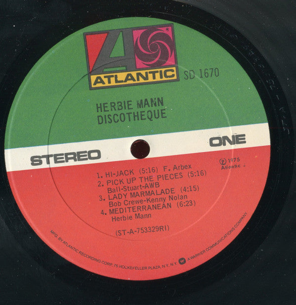 Herbie Mann : Discothèque (LP, Album, PRC)