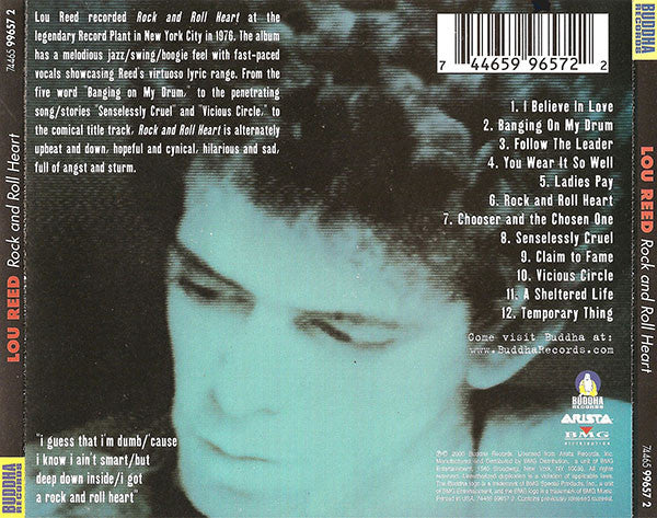 Lou Reed : Rock And Roll Heart (CD, Album, RE, RM)