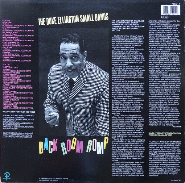 Duke Ellington : The Duke Ellington Small Bands: Back Room Romp (LP, Comp, RM)