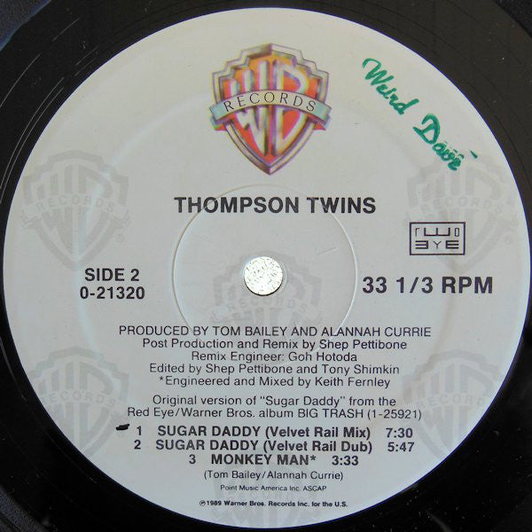 Thompson Twins : Sugar Daddy (12", Maxi)