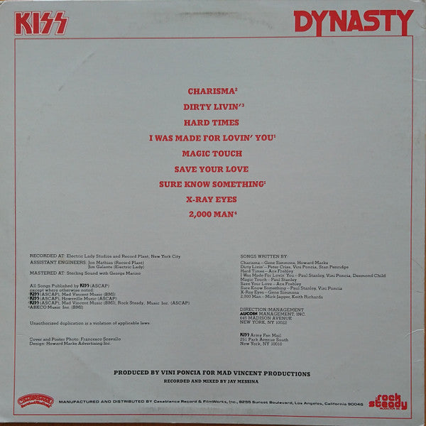 Kiss : Dynasty (LP, Album, 56 )