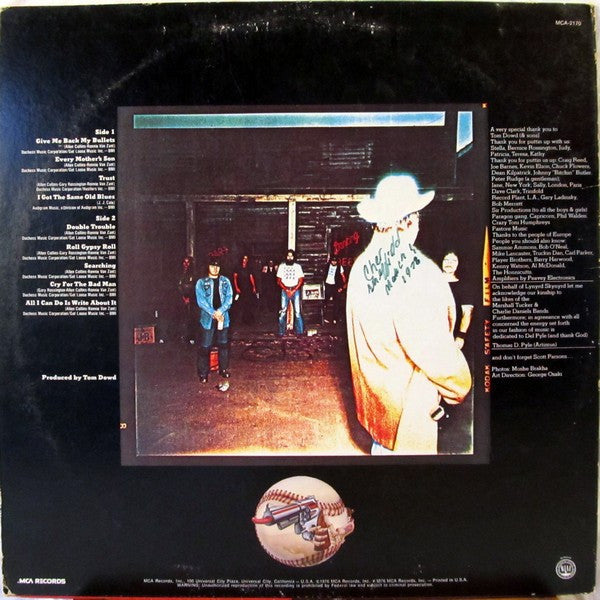 Lynyrd Skynyrd : Gimme Back My Bullets (LP, Album, Glo)