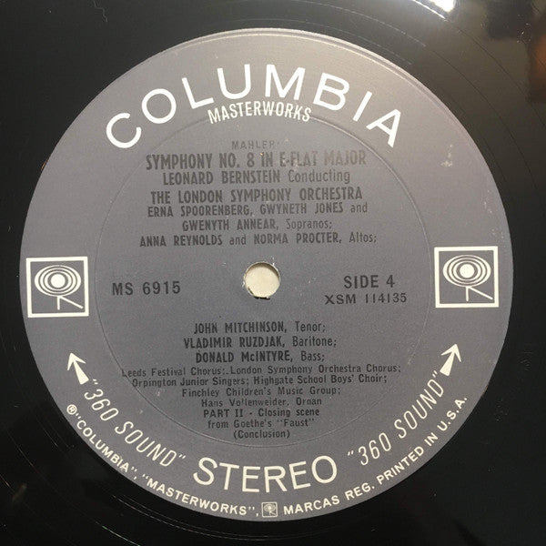 Mahler* - Leonard Bernstein, The London Symphony Orchestra* : Symphony No. 8 (2xLP, Album + Box)