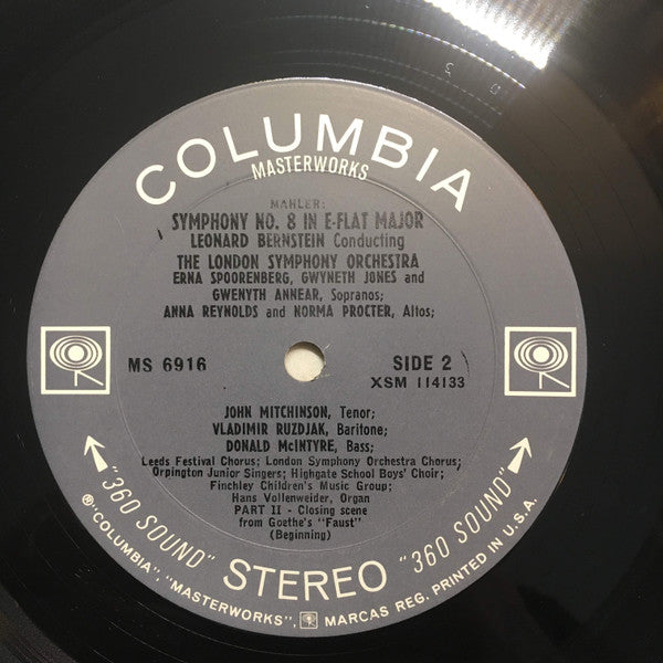 Mahler* - Leonard Bernstein, The London Symphony Orchestra* : Symphony No. 8 (2xLP, Album + Box)