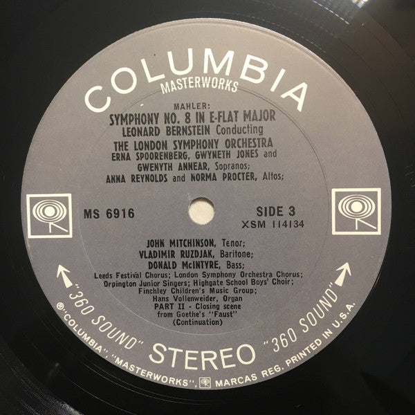Mahler* - Leonard Bernstein, The London Symphony Orchestra* : Symphony No. 8 (2xLP, Album + Box)