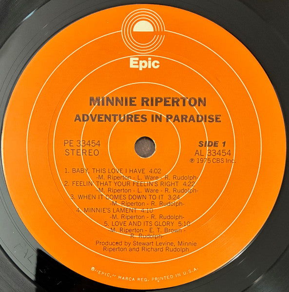 Minnie Riperton : Adventures In Paradise (LP, Album, San)