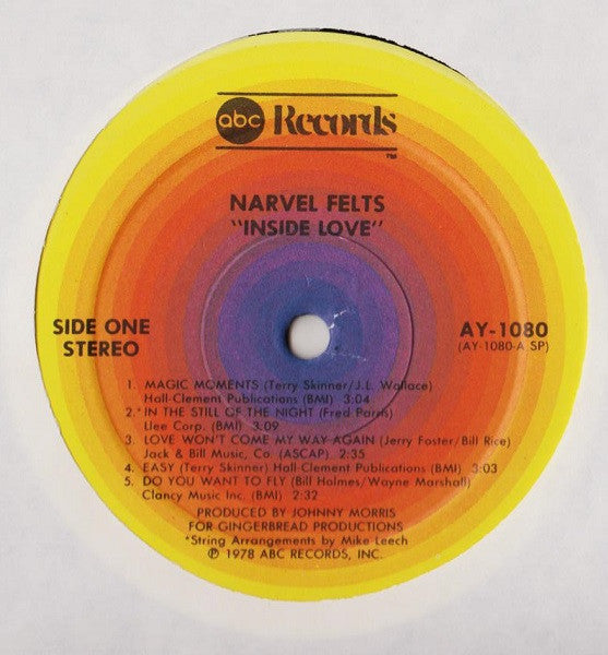 Narvel Felts : Inside Love (LP, Album)