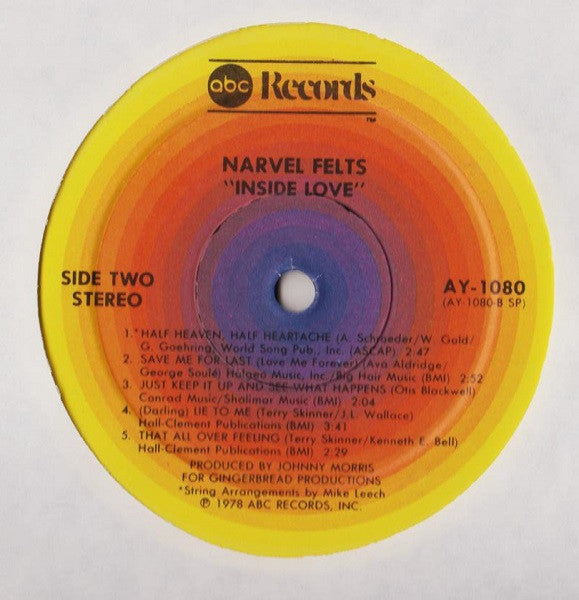 Narvel Felts : Inside Love (LP, Album)