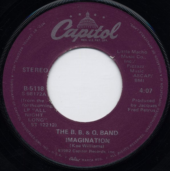 The B. B. & Q. Band* : Imagination (7")