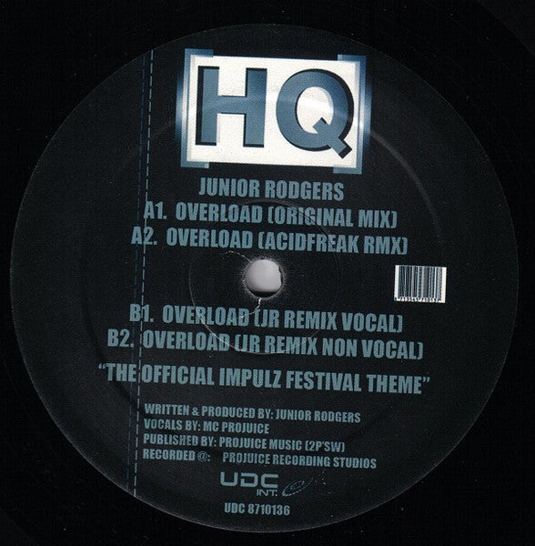 Junior Rodgers : Overload (12")