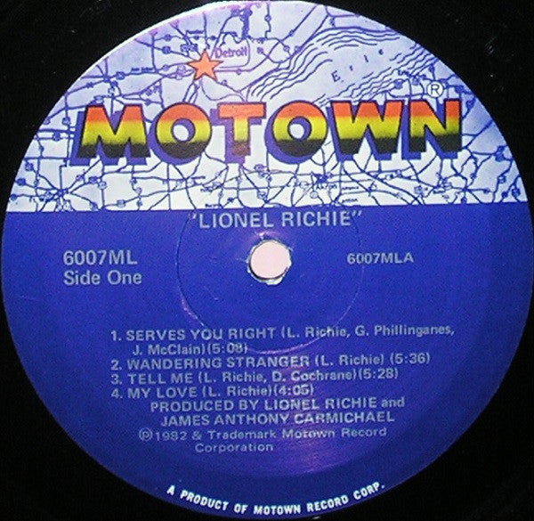 Lionel Richie : Lionel Richie (LP, Album, Gat)