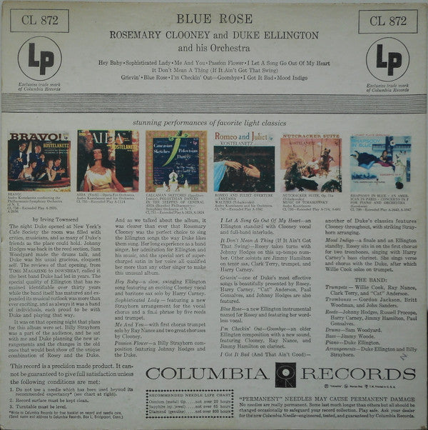 Rosemary Clooney And Duke Ellington And His Orchestra : Blue Rose (LP, Album)